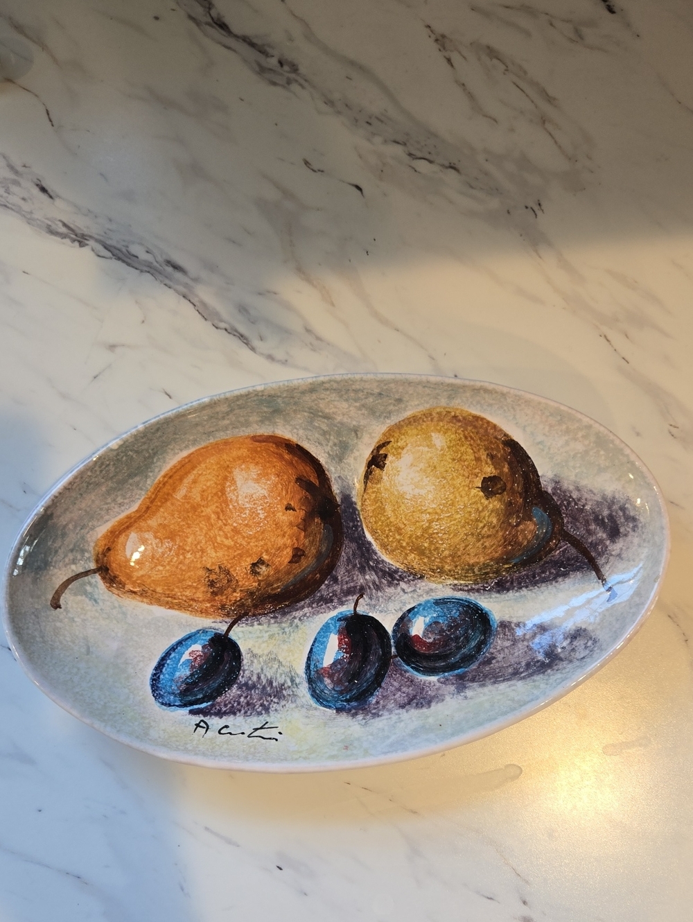 Decorative Italian Oval Plate